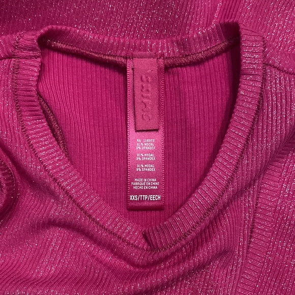 NWOT SKIMS pink shimmer maxi dress size XXS - Picture 5 of 10